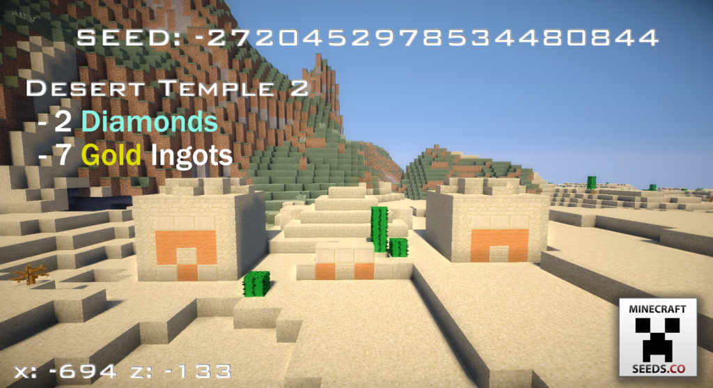 The Diamond Temples Minecraft Seeds
